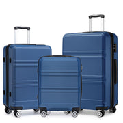 Kono 3 Piece Luggage Sets Expandable(only 28") Lightweight with Spinner Wheels TSA Lock Hardside Travel Rolling Suitcases 20in 24in 28in Carry on Pink