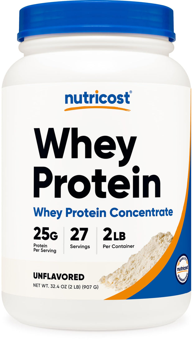 Nutricost Whey Protein Powder, Unflavored, 5 pounds - from Whey Protein Concentrate
