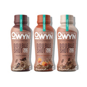 OWYN Only What You Need Double Shot Dairy Free Keto Protein Coffee Shake, Caramel Macchiato, 0g Sugar, 20g Plant Based Protein, 180mg Caffeine, Gluten & Soy Free, Non-GMO, Vegan (12 Pack, 12 Fl Oz)