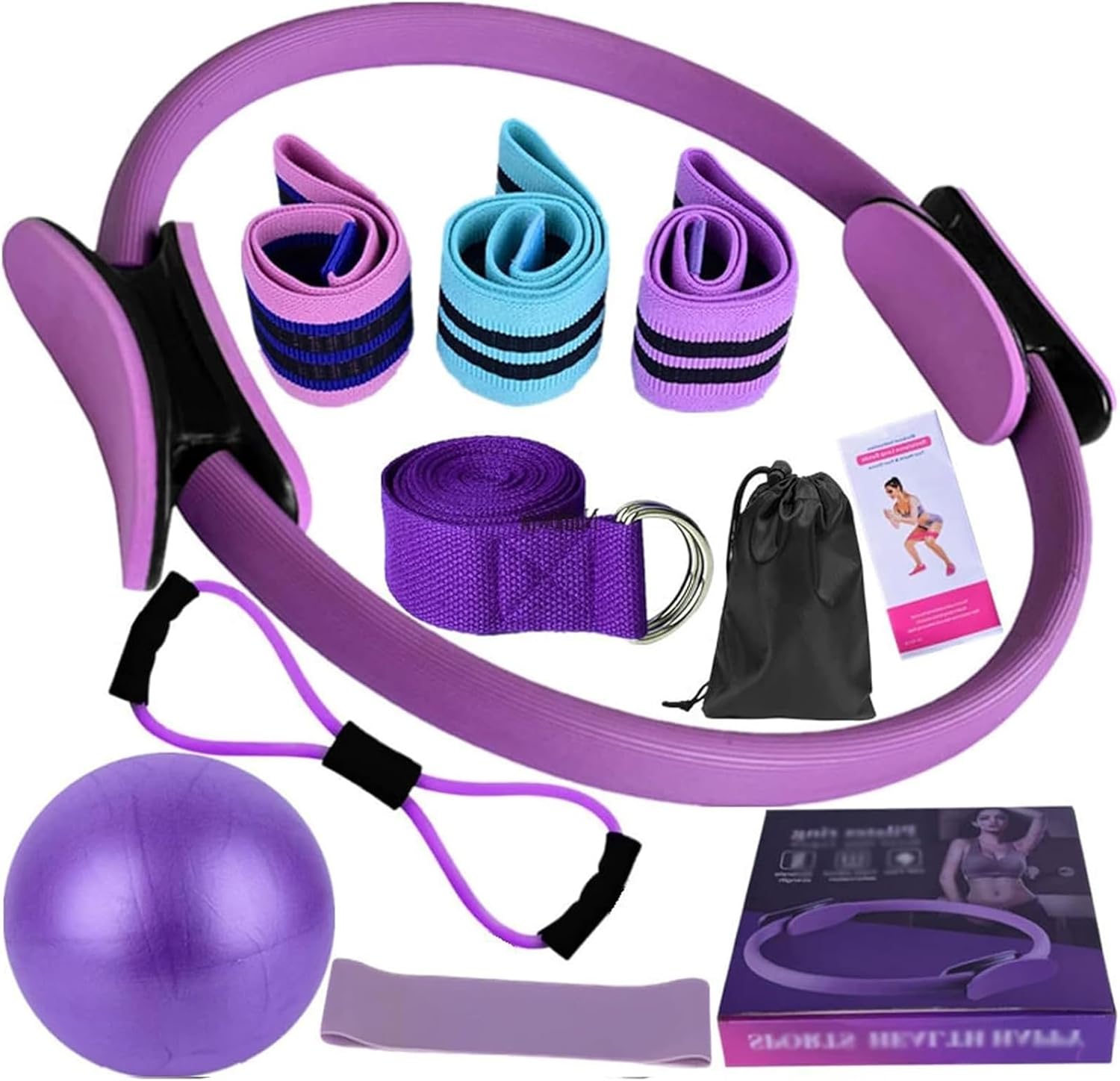 Betters Me Pilates Kit, Pilates Essentials Kit for Women, 11-Piece Portable Fitness Equipment for Core Strength, Stretching & Toning