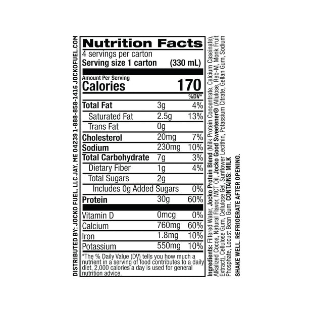 Jocko-Fuel Protein Shake, 2 Box with 4 Bottle - Ready to Drink, Grass-Fed Whey, No Artificial Sweeteners, Keto-Friendly, Low-Carb, High-Protein, Meal Replacement, Recovery, Fitness (11 Fl Oz, Chocolate)