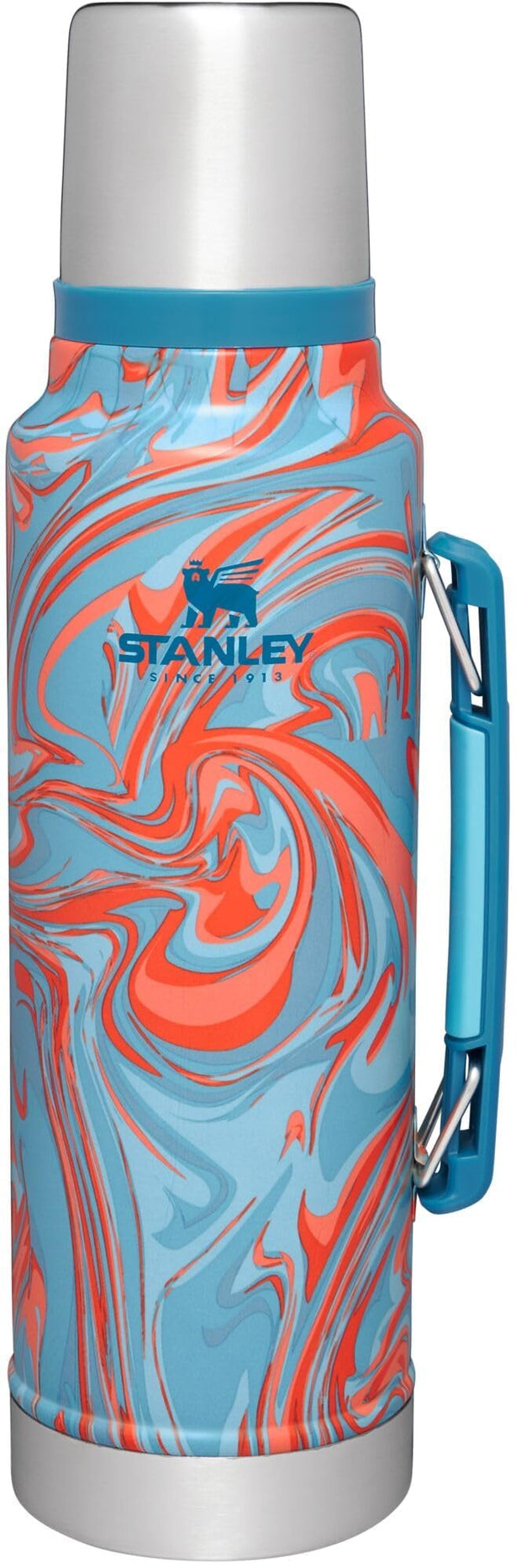 Stanley Classic Legendary Vacuum Bottle 2.0 qt | Wide Mouth with Leakproof Cup Lid | Keep Drinks Hot or Cold | Packable for Travel | Insulated Stainless Steel Thermos | BPA-Free | Hammertone Green