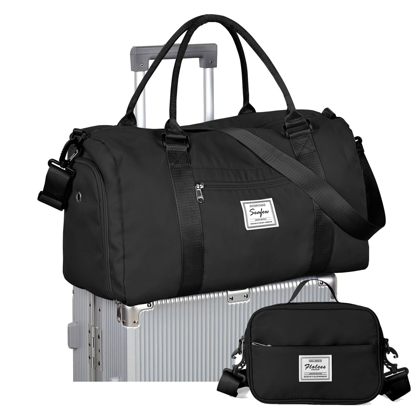 Weekender Duffel Bags for Women Men, Travel Totes Bag for Airplane, Cute Sports Gym Dance Overnight Luggage Bag with Wet Pocket Shoe Compartment, Carry On Hospital Bag for Labor and Delivery