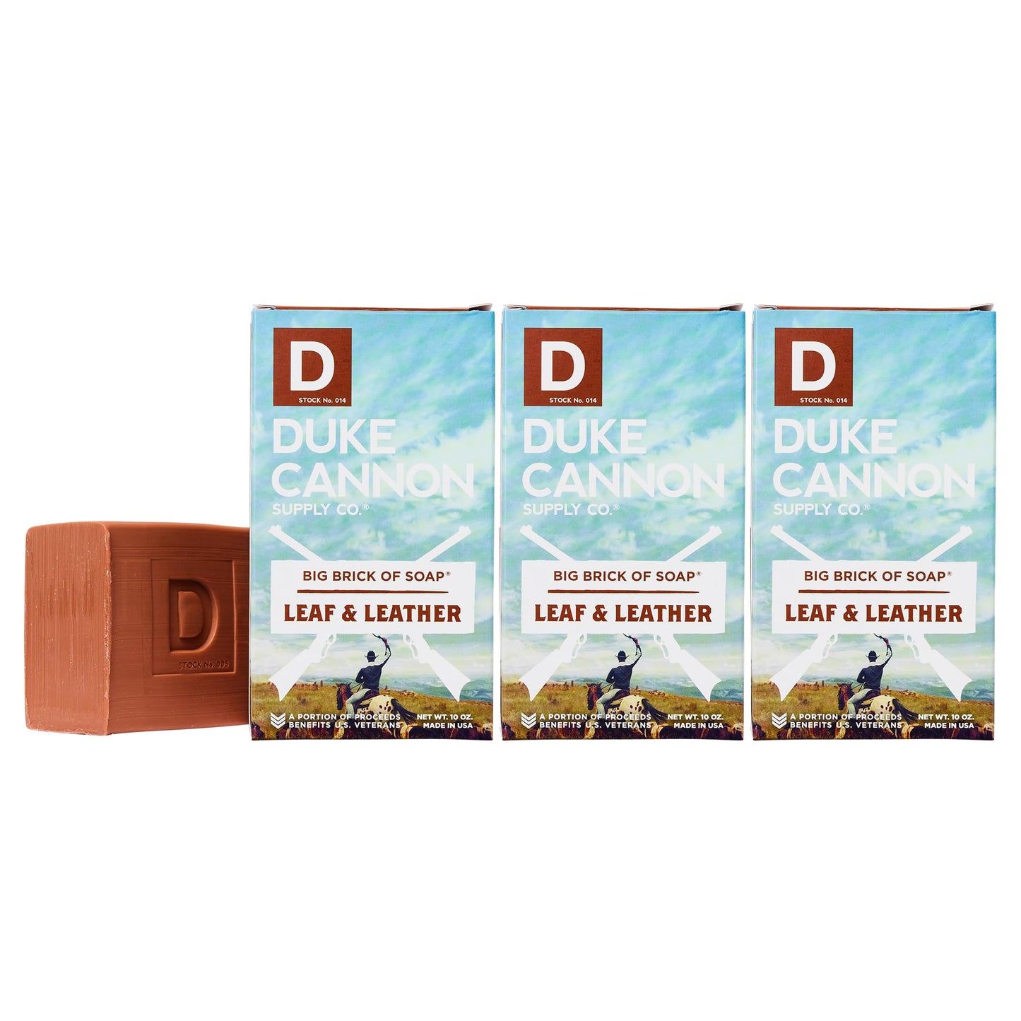 Duke Cannon Big Brick of Soap Midnight Swim - Refreshing Aquatic Scent with Green Top Notes, 10 oz. Men's Soap Bar (Pack of 3)