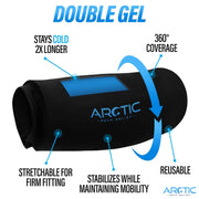 Two Pack - Cold Therapy Compression Ice Sleeve, Knee Ice Pack Wrap for Injuries, Elbow, Quad & Hamstring Relief, Flexible & Reusable Cold Wrap Recovery for Meniscus, ACL, MCL, Ice & Heat Therapy