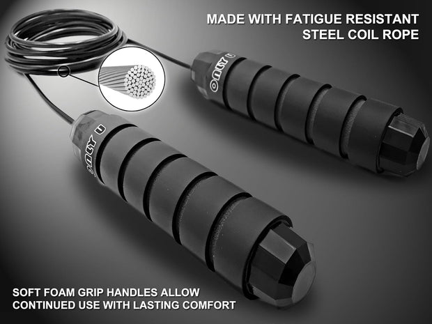 Jump Rope Workout Fitness Exercise Equipment Home Gym, Men Women and kids, Health,From Only U, (Multiple Colors)
