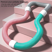 Weighted Soft Hula Circle for Adults, Foldable Fitness Hoop, Portable Slimming Exercise Equipment with No Waist Damage Spring Design for Home and Travel