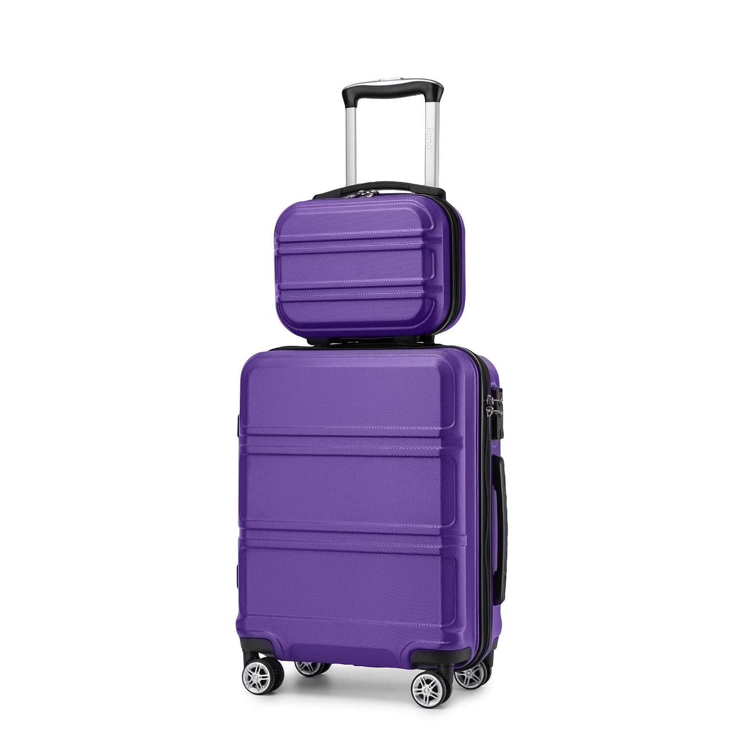 Kono 3 Piece Luggage Sets Expandable(only 28") Lightweight with Spinner Wheels TSA Lock Hardside Travel Rolling Suitcases 20in 24in 28in Carry on Pink