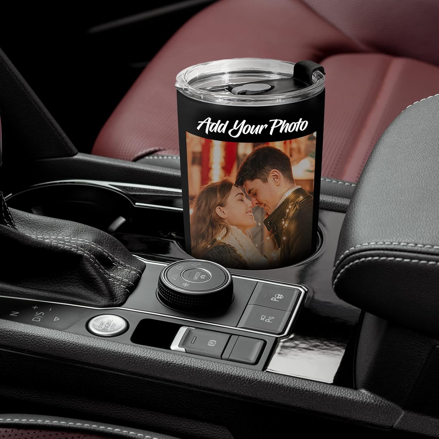 Personalized Stainless Steel Photo Coffee Tumbler Mug - 20oz Custom Gift for Christmas, Anniversary, Birthday