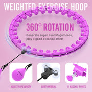 JKSHMYT Weighted Hula Circle Hoops for Adults Weight Loss, Infinity Fit Hoop Plus Size, 30 Detachable Links, Exercise Hoop for Women and Beginners
