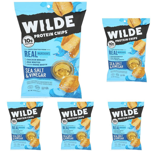 Wilde Snacks Chips Protein Seasalt Vingar 4 OZ