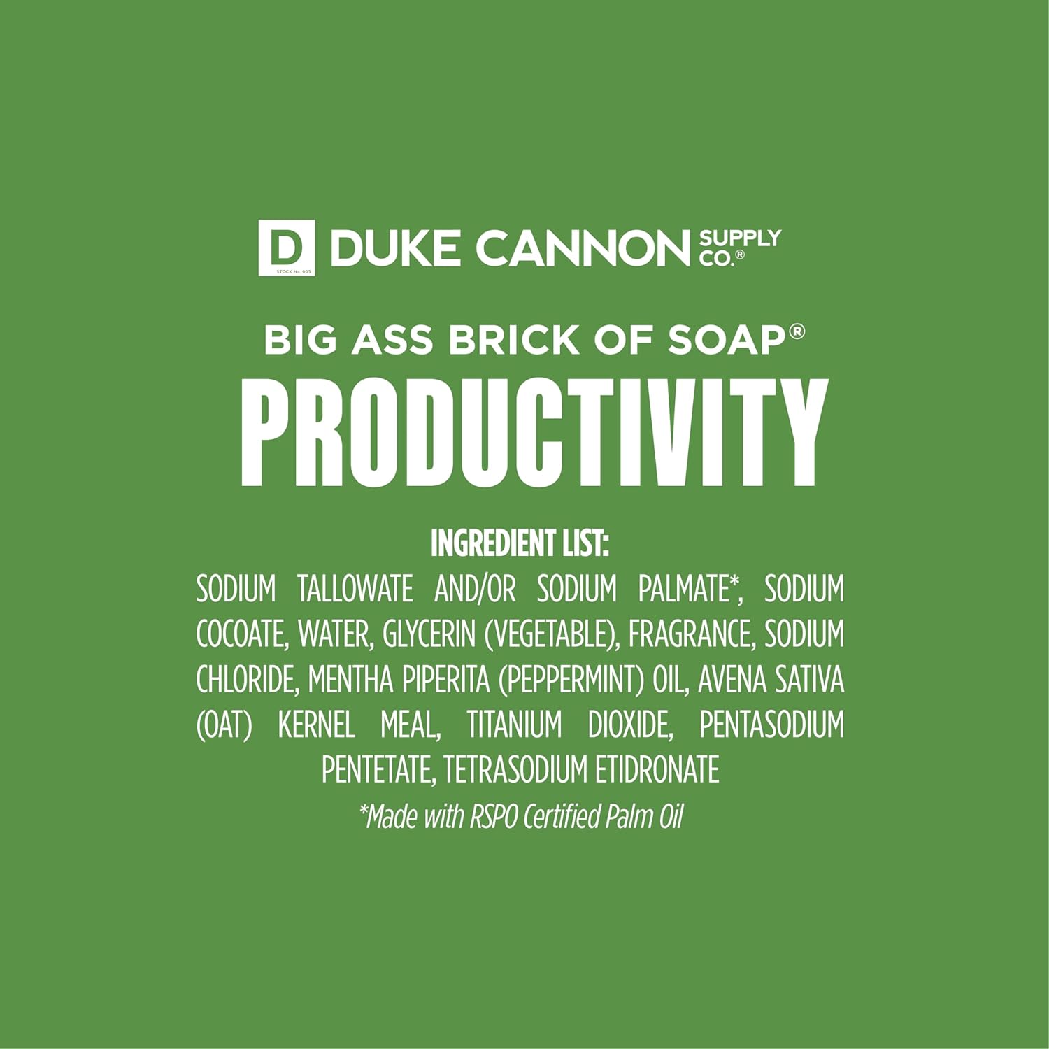 Duke Cannon Supply Co. Big Brick of Soap Bar for Men WWII Collection Smells Like Productivity (Fresh, Energizing Mint) Multi-Pack - Superior Grade, Extra Large, All Skin Types, 10 oz (3 Pack)