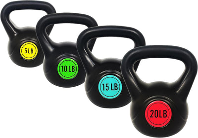 OLIXIS Kettlebell Set, Wide Grip Kettlebell Exercise Fitness Weight Set for Home Gym, Strength Training