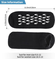 11" Large Silicone Moisturizing Socks for Men - 2 Pairs Soft Foot Care Socks - Feet Moisturizing Socks for Dry Cracked Feet (Size L)