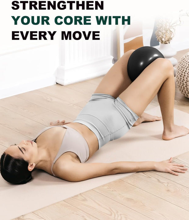 Trideer Pilates Ball 9 Inch, Small Exercise Ball with Exercise Guide for Yoga, Core Training, Physical Therapy, Balance, Stability, Stretching