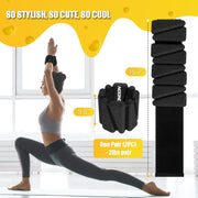 Wrist Ankle Weights Bangles 4lb/2lb for Women, Adjustable Silicone Pilates Weights Bracelet, Heavy Duty Fasteners Wearable Arm & Leg Weights for Yoga, Pilates, Barre, Walking and Gym (Set of 2)