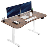 VIVO Electric 63 x 32 in Standing Desk, Memory Height Adjustment, 176 lb Frame Support, 2E Series, Black Top Black Frame, DESK-KIT-2E1B