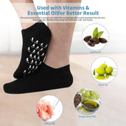 11" Large Silicone Moisturizing Socks for Men - 2 Pairs Soft Foot Care Socks - Feet Moisturizing Socks for Dry Cracked Feet (Size L)