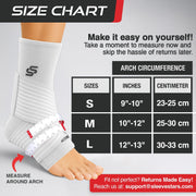 Sleeve Stars Ankle Brace for Women & Men, Ankle Wrap for Sprain, Compression Sleeve for Plantar Fasciitis Relief, Easy Customizable Support: w/ Removable Strap (Single/M:10"-12"/Black)