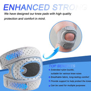 Knee Brace for Women/ Men, 2025 New Upgraded Extended Edition Knee Braces, Adjustable Knee Support, Patellar Tendon Support Strap, Knee Wraps for Pain Relief for Meniscus Tear Knee Pain Arthritis Pain Injury Recoverys(Gray)