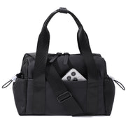 Small Gym Bag for Women, Mini Crossbody Gym Duffle Bag with Wet Compartment, Carry on Gym Tote Bag for Workout Dance Sport Travel (Mini-Beige)