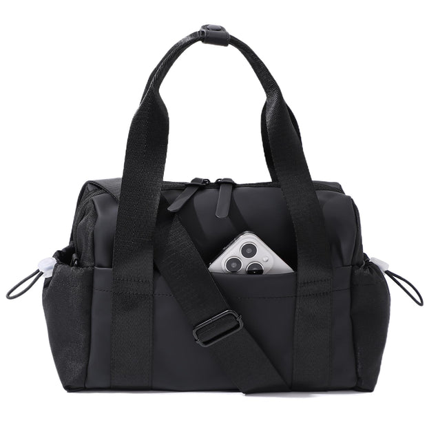 Small Gym Bag for Women, Mini Crossbody Gym Duffle Bag with Wet Compartment, Carry on Gym Tote Bag for Workout Dance Sport Travel (Mini-Beige)