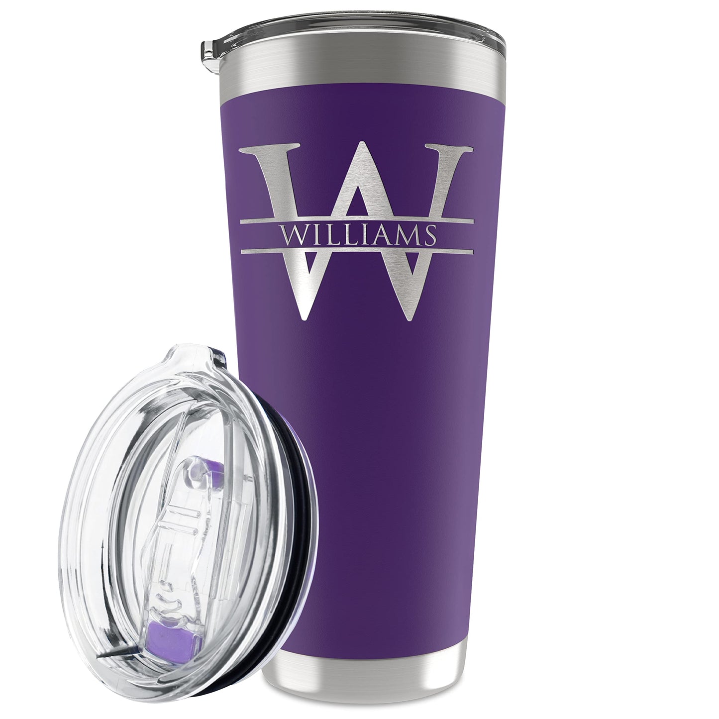 Be Burgundy Personalized Tumbler with Engraved Name - 12 Designs, 20 Oz Coffee Tumbler with Slider Lid, Black - Double Wall Insulated, Personalized Gifts for Him