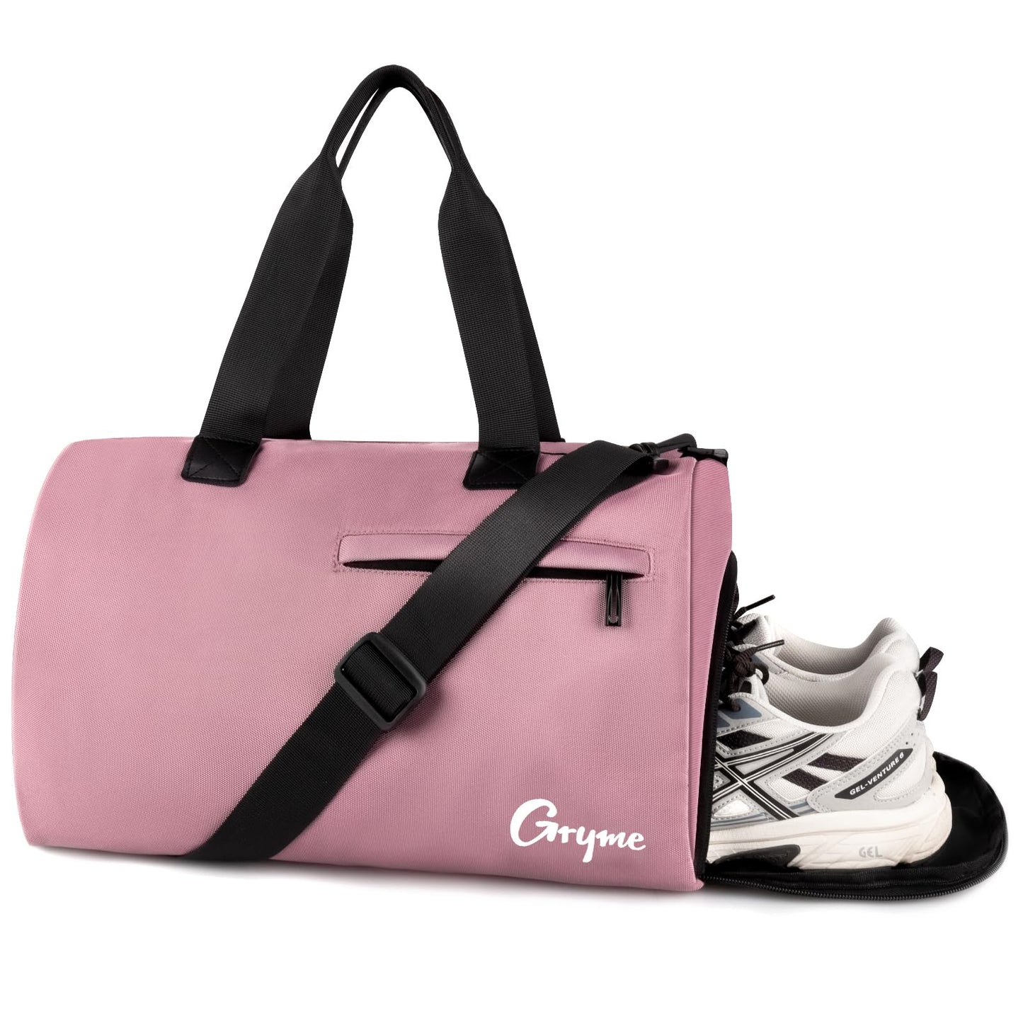 Gryme 15 Inch Small Gym Bag with Shoes Compartment and Wet Pocket, Mini Duffle Bag for Men & Women, Small Sports Bag for Travel Carry On, Swimming, Workout, Weekender Overnight