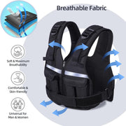 Sportneer Adjustable Weighted Vest Weights: 2-18 lbs/2-40 lbs Washable Weight Vest 16 In 1 Fast Adjust Rucking Vest for Women and Men Home Gym Workout Fitness Strength Training Vests