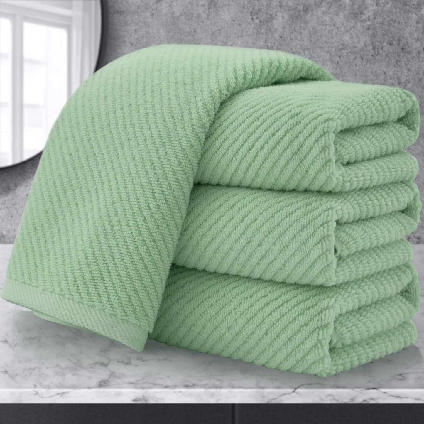 VOOVA & MOVAS Bathroom Hand Towels Set of 4, Large 18"x28" - 100% Cotton | Quick Dry | Light Weight | Thick | Soft | Absorption, Luxury Hand Towels for Showering, Hot Pink Bathroom Decor