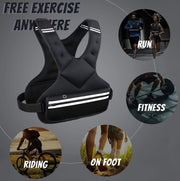 JoyPlus Adjustable Weight Vest,Strength Training Running Vest, Workout Equipment, Sport Exercise, Fitness, Weight Loss for Men 12LB, Women 8LB, Velcro or Buckle