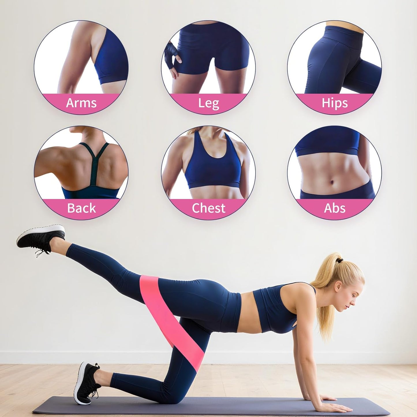 Home Pilates Essentials Kit for Women,Pilates Equipment Set with Mini Yoga Ball,14 Inch Pilates Ring Resistance Band and Accessories,Pilates Bands and Ball Set for Beginners Home Workouts