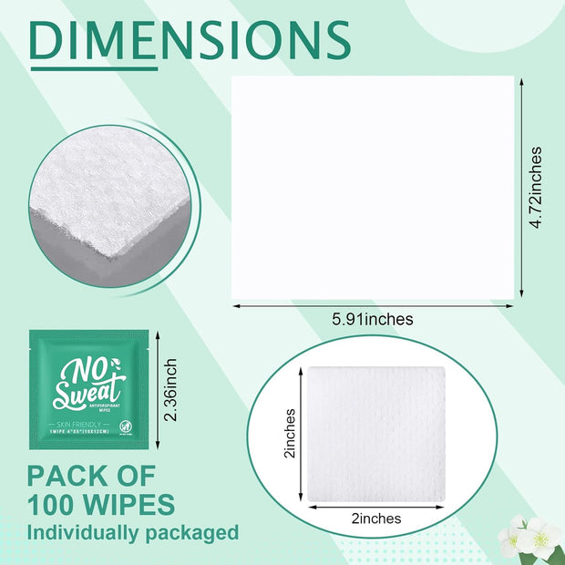Timgle 150 Pcs Antiperspirant Deodorant Wipes Individually Wrapped Bulk Armpit Deodorant Sweat Body Wipes for Women Men Teens Underarm Armpit Excessive Sweating (Fresh)