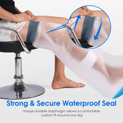 Waterproof Cast Cover for Shower Ankle Wound Protector Bath Adult Watertight Cast Bag Showering for Surgery Foot, Ankle, Burns Reusable (A-Foot)