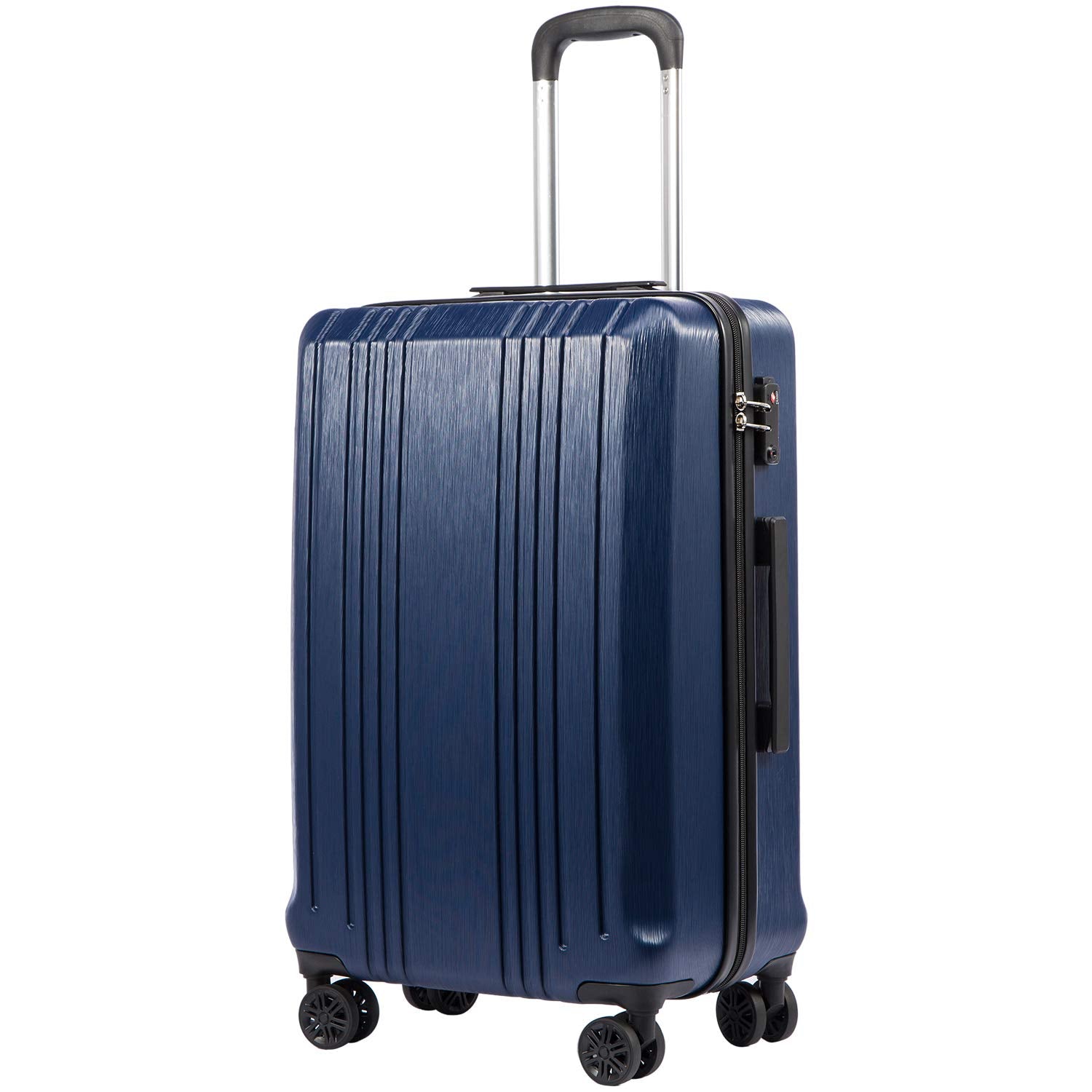 Coolife Luggage Expandable Suitcase PC+ABS 3 Piece Set with TSA Lock Spinner 20in24in28in