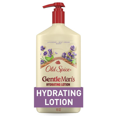 Old Spice Hand, Face & Body Lotion for Men, 24/7 Lightweight Moisturization with Vitamin B3, Instant Absorption, For All Skin Types, Lavender + Mint Cream Scent, 16 oz