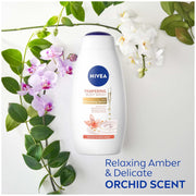 NIVEA Delicate Orchid and Amber Body Wash with Nourishing Serum, 20 Fl Oz Bottle