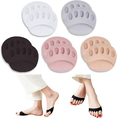 Ball of Foot Cushions (5 Pairs) - Metatarsal Pads for Women & Men, Soft Forefoot Pads for Ball of Feet, Reusable, Breathable, Prevent Pain & Discomfort