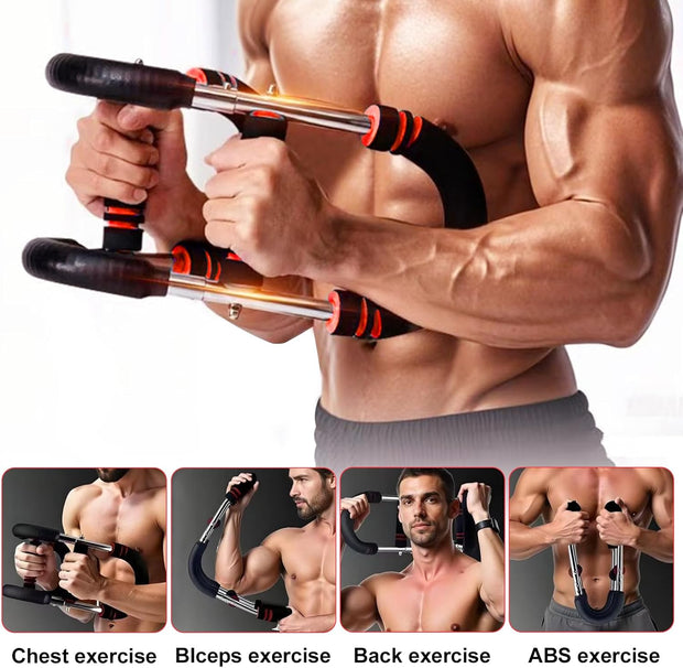 Mr Sculpt Gorilla Bar Twister Arm Trainer 40-90lb & 90-120lb Adjustable Chest Workout Equipment | Portable Power Twister Bar for Men | Home Gym Equipment | Arm & Forearm Strength Trainer