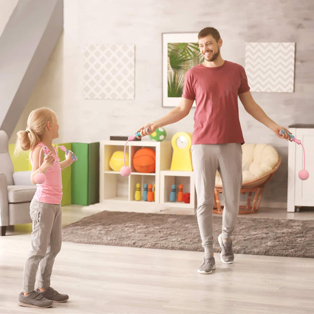 Jump Rope, Training Ropeless Skipping Rope for Fitness, Adjustable Weighted Cordless Jump Rope for Men Women Kids