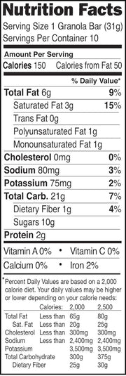 Sunbelt Bakery Peanut Butter Chip Chewy Granola Bars, 50-1.1 OZ Bars (5 Boxes)