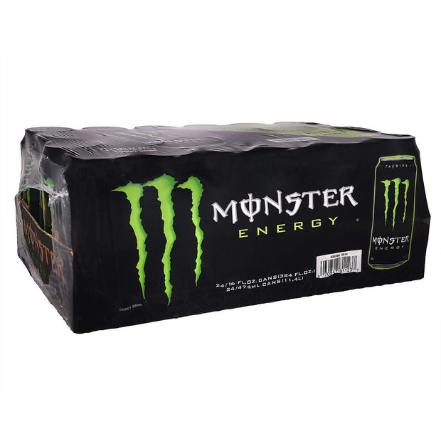Monster Energy Drink, Green, Original, 16 Ounce (Pack of 24)