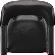 Steve Silver Furniture Tournament Arm Dining Chair with Casters, Upholstered w/Nailhead Trim, for Living Room, Dining Room, Vegan Leather, 18-Inch Seat Height, 25" W x 25" D x 31" H, Black