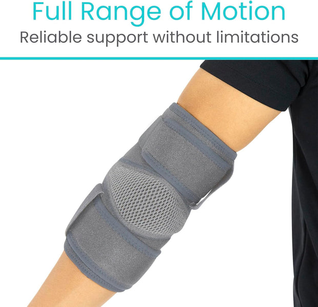 Vive Elbow Brace - Tennis Compression Sleeve - Wrap for Golfers, Bursitis, Left or Right Arm - Tendonitis Support Strap for Golf, Men and Women - Epicondylitis and Sports Recovery