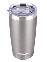 SUNWILL Travel Coffee Tumbler 20 oz, Insulated Mug with Lid, Stainless Steel Cup for Outdoor, Powder Coated Navy