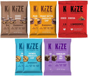 KiZE Energy Bars - Best Sellers Variety Pack - Gluten Free, Dairy Free Options, Non-GMO, and High Protein Meal Replacement Energy Bars, Clean and Simple Food Ingredients - 7-10g High Protein Snacks, (10 Count)