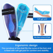 Velpeau Ankle Stabilizer Brace for Sprain, Ligament Injury (Grade 1 to 2), Tendonitis, Adjustable Stirrup Ankle Support Splint for Women and Men,Reversible Left & Right Foots,One Size(Foam Pads, Blue)