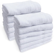 Towels N More 6 Pack 22"X44" Small Light Weight Gym Towels or Can be Used as Quick Dry Bath Towel or Salon Towel, 100% Ring Spun Cotton Loops Sweat Towels Women's Hair Dry Towel