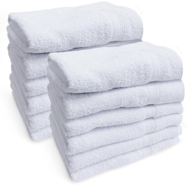 Towels N More 6 Pack 22"X44" Small Light Weight Gym Towels or Can be Used as Quick Dry Bath Towel or Salon Towel, 100% Ring Spun Cotton Loops Sweat Towels Women's Hair Dry Towel