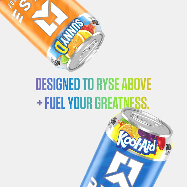 RYSE Fuel Energy Drink - Variety Pack - Sugar Free, Gluten Free & Vegan - 200mg Natural Caffeine, Taurine & Choline for Focus & Energy - No Artificial Colors - 16 fl oz Cans (12-Pack)